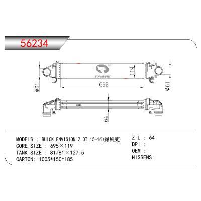 適用于GN DODGE BUICK ENVISION 1.5T (昂科威) OEM:22942932