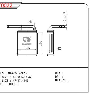 適用于HYUNDAI MIGHTY（OLD）