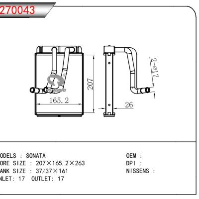 適用于HYUNDAI SONATA