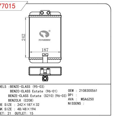 適用于BENZ BENZE-CLASS 95-03/BENZE-CLASS ESTATE 96-01/BENZE-CLASS ESTATE (S210) 96-03/BENZCLK (C208) OEM:2108300561