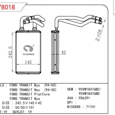 適用于FORD FORD TRANSIT BUS 94-00/FORD TRANSIT BOX 94-00/FORD TRANSIT PLATFORM/FORD TRANSIT BUS OEM:95VW18476BC/95VW18476BD