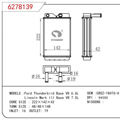 適用于FORD Ford Thunderbird Base V8 6.6L/Lincoln Mark III Base V8 7.5L OEM:C8SZ-18476-A