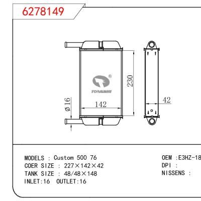 適用于FORD Custom 500 76 OEM:E3HZ-18476-A