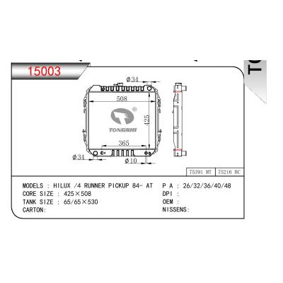 適用于TOYOTA HILUX /4 RUNNER PICKUP