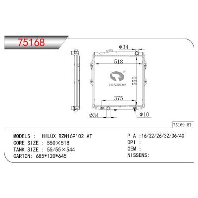 適用于TOYOTA HILUX RZN169