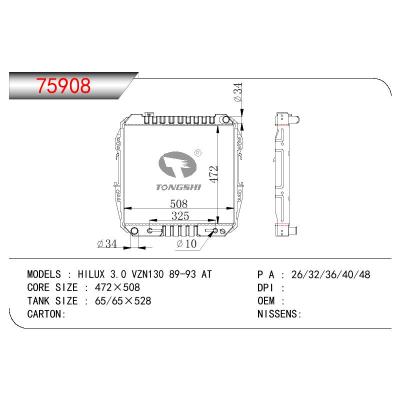 適用于TOYOTA HILUX 3.0 VZN130