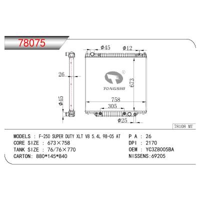 適用于FORD F-250 SUPER DUTY XLT V8 5.4L OEM:YC3Z8005BA