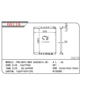 適用于FREIGHTLINER CASCADIA 08- AT，重卡散熱器