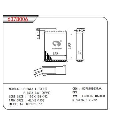  適用于FIESTA I (GFBT)/FIESTA Box/(WFVT) OEM:80FG18B539AA