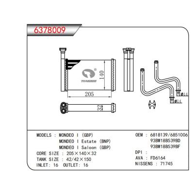  適用于MONDEO I (GBP)(BNP)MONDEO I EstateMONDEO I Saloon (GBP) OEM:6818139,6851006,93BW18B539BD,93BW18B539BF