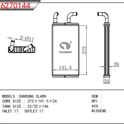 適用于現代 SANSUNG CLARK    暖風